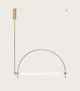 Lámpara colgante LED Arc oro C1292 - Aromas