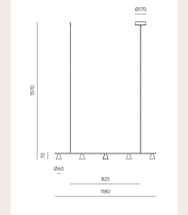 Dimensiones Lámpara colgante LED LYB C1274 - Aromas