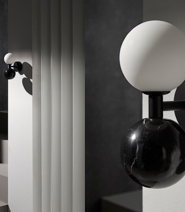 Aplique de pared Dalt mármol negro A1280 - Aromas