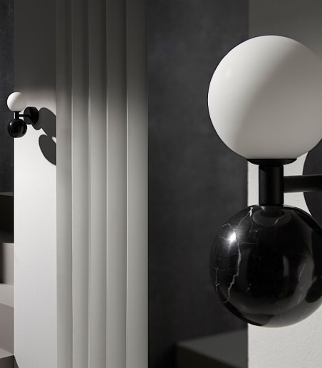 Aplique de pared Dalt mármol negro A1280 - Aromas