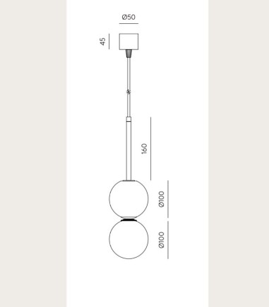 Dimensiones colgante Dalt C1280 - Aromas