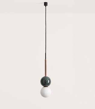 Lámpara colgante Dalt oro/verde C1280 - Aromas del Campo