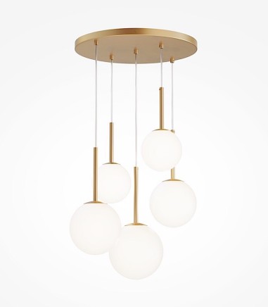 Lámpara de techo Basic form 5 luces oro - Maytoni
