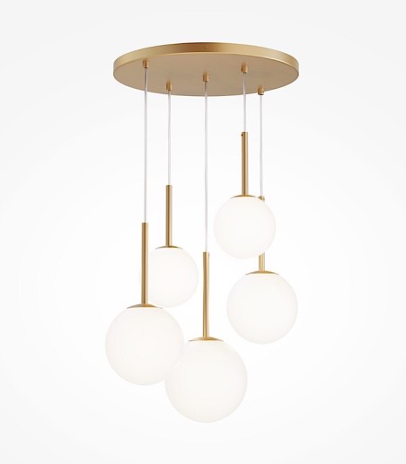 Lámpara de techo Basic form 5 luces oro - Maytoni