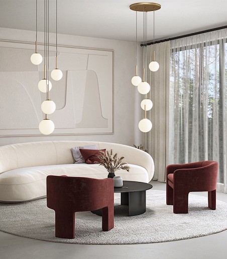 Lámpara de techo Basic form 5 luces oro - Maytoni