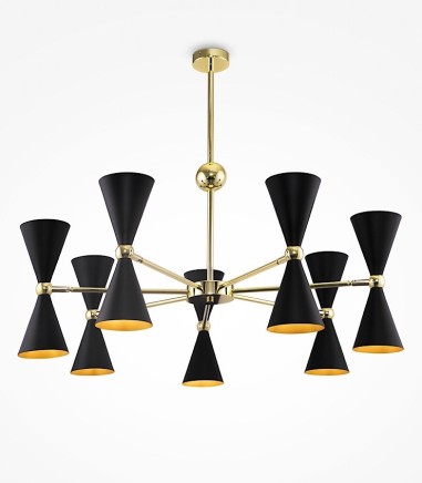 Lámpara colgante Vesper negro 14 luces - Maytoni