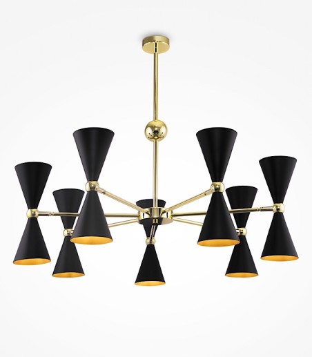 Lámpara colgante Vesper negro 14 luces - Maytoni