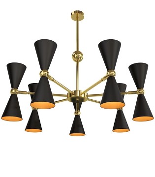 Lámpara colgante Vesper negro 14 luces - Maytoni