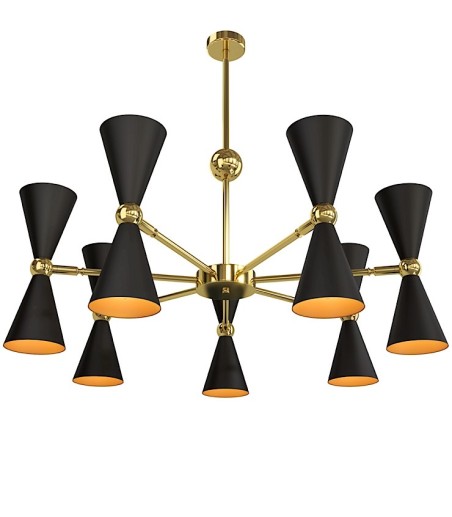 Lámpara colgante Vesper negro 14 luces - Maytoni