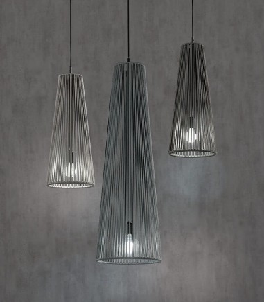 Lámpara colgante cónica Savina E27 25cm + 35cm - Ole Lighting