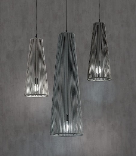 Lámpara colgante cónica Savina E27 25cm + 35cm - Ole Lighting