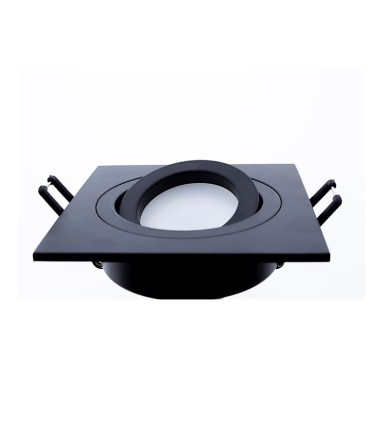 Foco empotrable GU10 Helium cuadrado 93mm negro