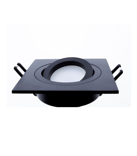 Foco empotrable GU10 Helium cuadrado 93mm negro