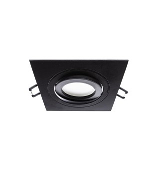 Foco empotrable GU10 Helium cuadrado 93mm negro