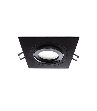 Foco empotrable GU10 Helium cuadrado 93mm negro