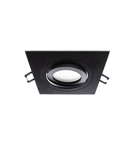 Foco empotrable GU10 Helium cuadrado 93mm negro
