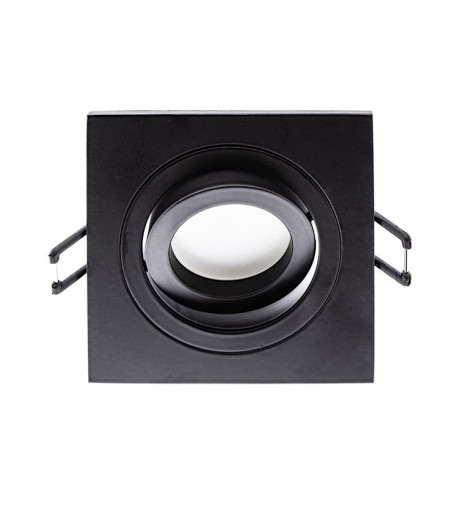 Foco empotrable GU10 Helium cuadrado 93mm negro