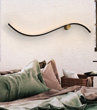 Aplique pared Siloe negro-oro - Schuller 2