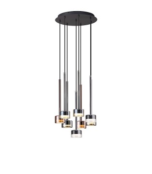 Lámpara colgante Tonic 8 luces multicolor 7879 - Mantra