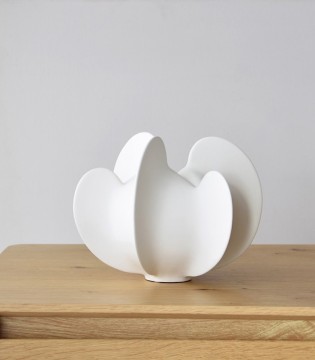 Bola cerámica coral blanca grande - VP Interiorismo