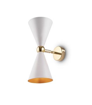 Aplique de pared cónico Vesper blanco/oro 2 luces - Maytoni