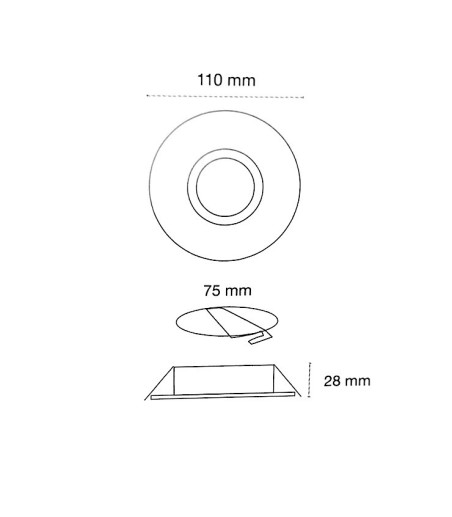 Foco empotrable GU10 grande SKIP MAXI - JUERIC - Ø110