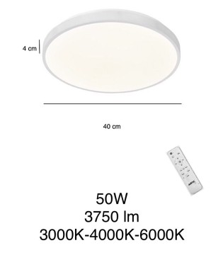 Plafón de techo LED Ova 40 con mando 10277 - Jueric 2
