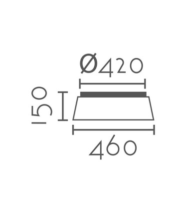 Dimensiones Plafón de techo LED de pantalla MX2531-GT