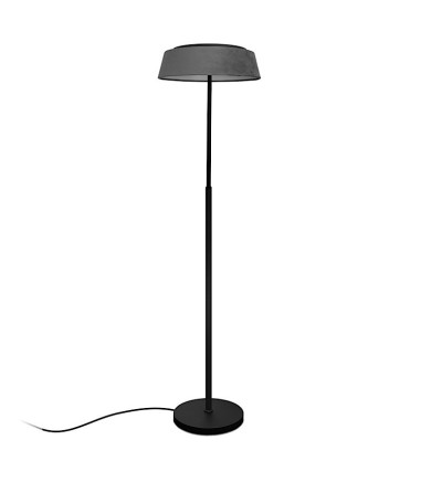 Lámpara de pie con pantalla terciopelo gris ML2535-GT - Ineslam