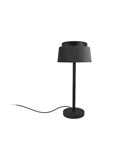 Lámpara de sobremesa pantalla terciopelo gris MT2532-GT - Ineslam