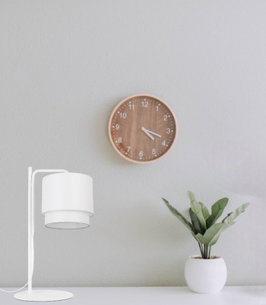 Lámpara de mesa con pantalla blanca MT4533-WH - Ineslam