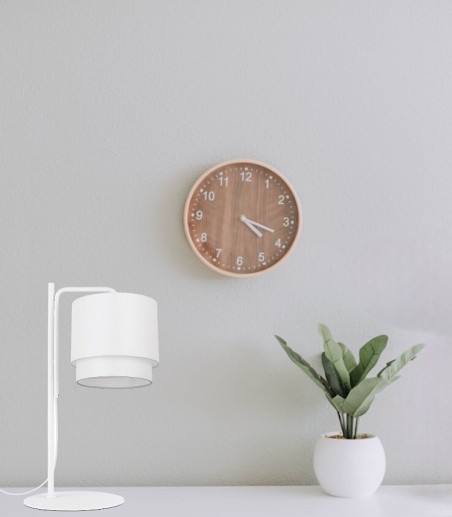 Lámpara de mesa con pantalla blanca MT4533-WH - Ineslam
