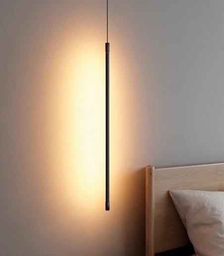 Lámpara colgante negra luz Indirecta MD5506-BK - Ineslam