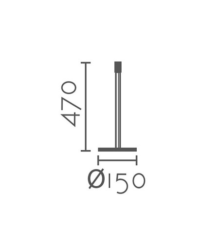 Dimensiones: Lámpara de mesa INDIRECTA MT5505-BK - Ineslam