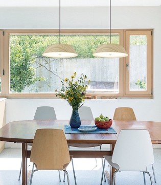 Lámpara colgante de techo LED madera MD2458-NAT - Ineslam 2
