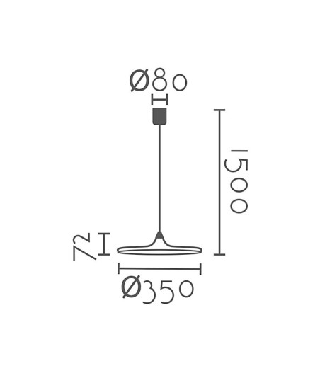 Lámpara colgante LED MD2692 Ø35 cm - Inslam