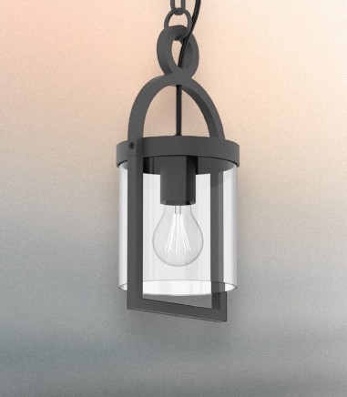 Lámpara Colgante exterior MAYA 1L IP54 gris 45cm 6555 - Mantra