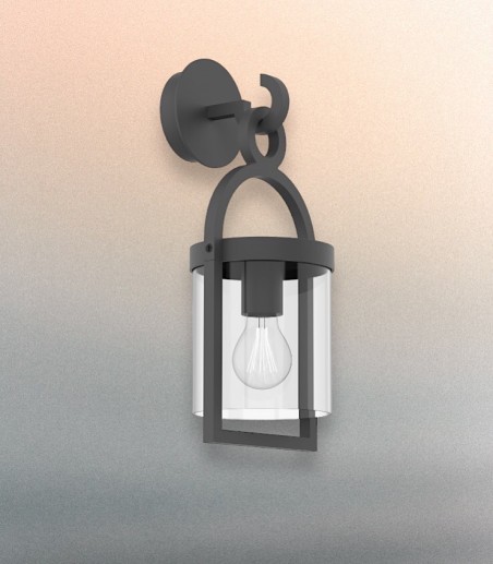 Aplique pared exterior MAYA 1L IP54 gris 45cm 6551 - Mantra
