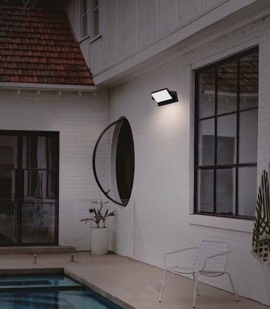 Aplique de exterior con mucha luz orientable Cooper 20W negro 8471 - Mantra
