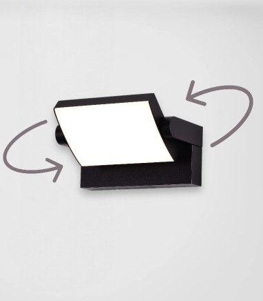 Aplique de exterior con mucha luz orientable Cooper 20W negro 8471 - Mantra