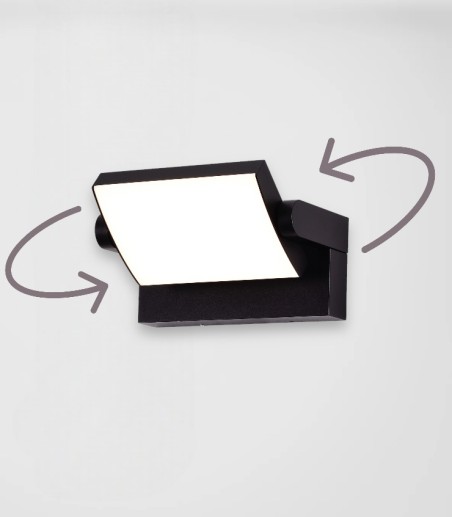 Aplique de exterior con mucha luz orientable Cooper 20W negro 8471 - Mantra