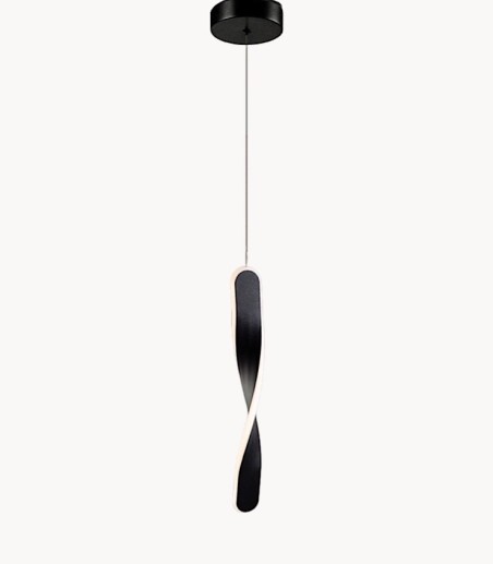 Lámpara de techo led Twist negro 1 luz - Schuller 219640