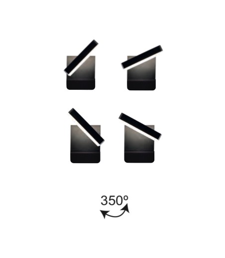 Aplique exterior pared con giro lateral Cooper 20W IP54 - Mantra