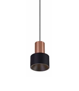 Lámpara colgante LED Gruissan negro-oro 5W - Mantra
