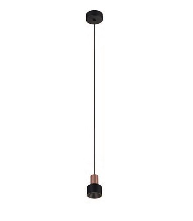 Lámpara LED colgante Gruissan negro-oro 5W - Mantra