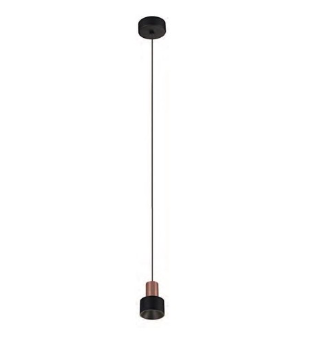 Lámpara LED colgante Gruissan negro-oro 5W - Mantra