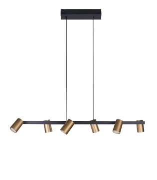 Lámpara de techo Sal 6 luces oro/negro 8486 - Mantra