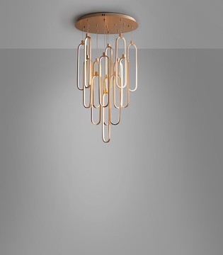Lámpara de techo Colette 14 luces oro rosa - Schuller 2