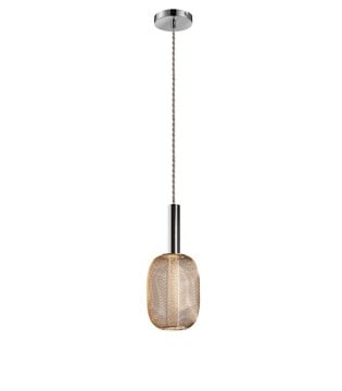 Lámpara colgante Micrón 1 luz cromo/oro 5W - Schuller