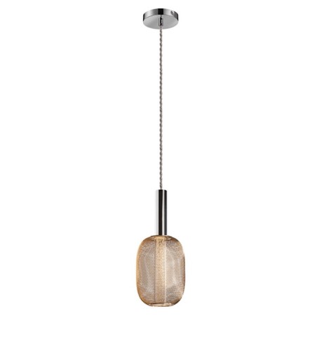 Lámpara colgante Micrón 1 luz cromo/oro 5W - Schuller